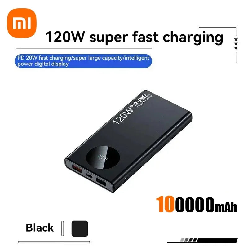 Xiaomi 200,000mAh Super Fast Charging Power Bank – 120W High-Speed Output | Massive Capacity | Portable Charger