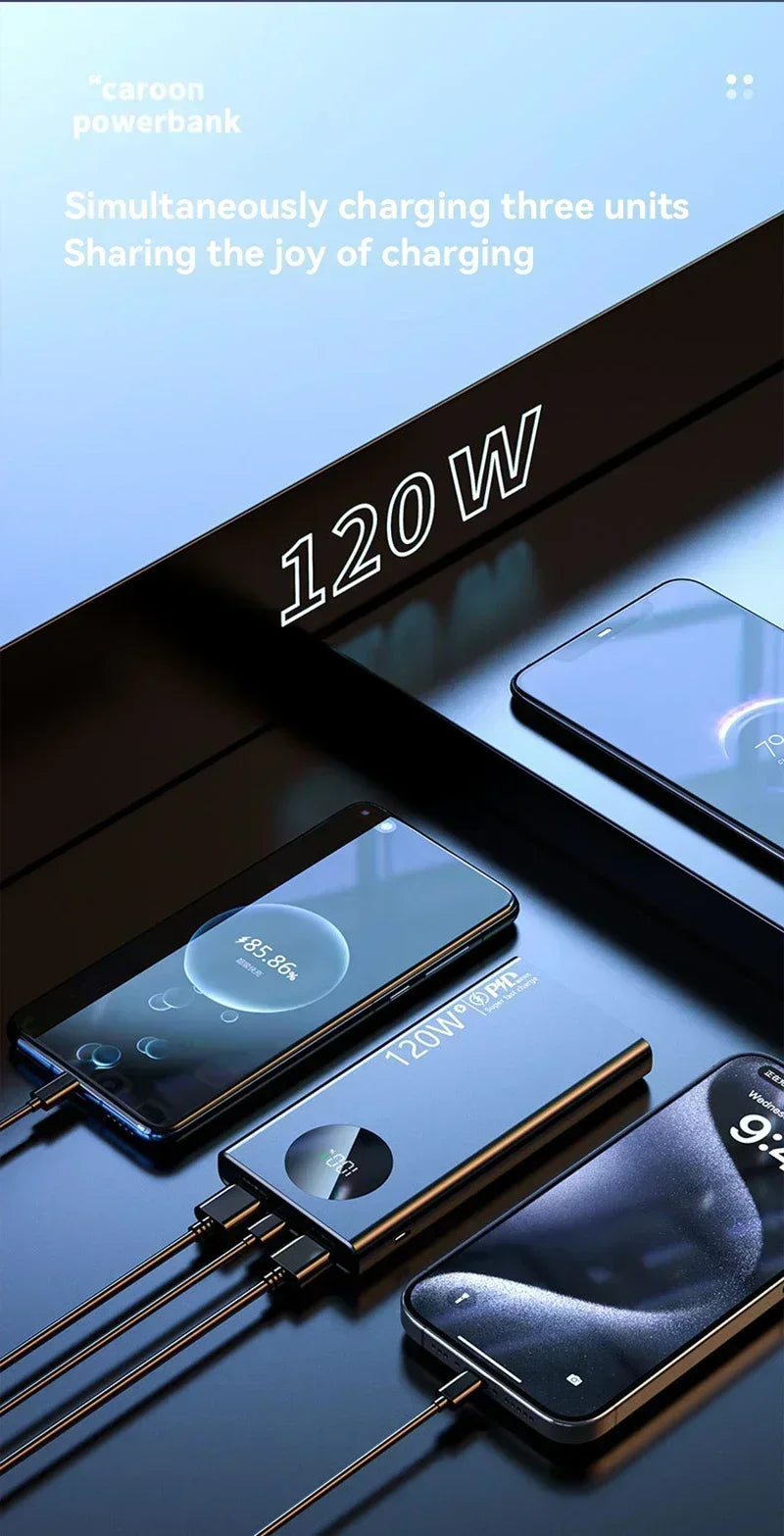 Xiaomi 200,000mAh Super Fast Charging Power Bank – 120W High-Speed Output | Massive Capacity | Portable Charger