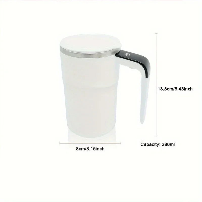 380ML Automatic Self-Stirring Magnetic Mug – Smart Thermal Cup with LCD Screen & USB Rechargeable