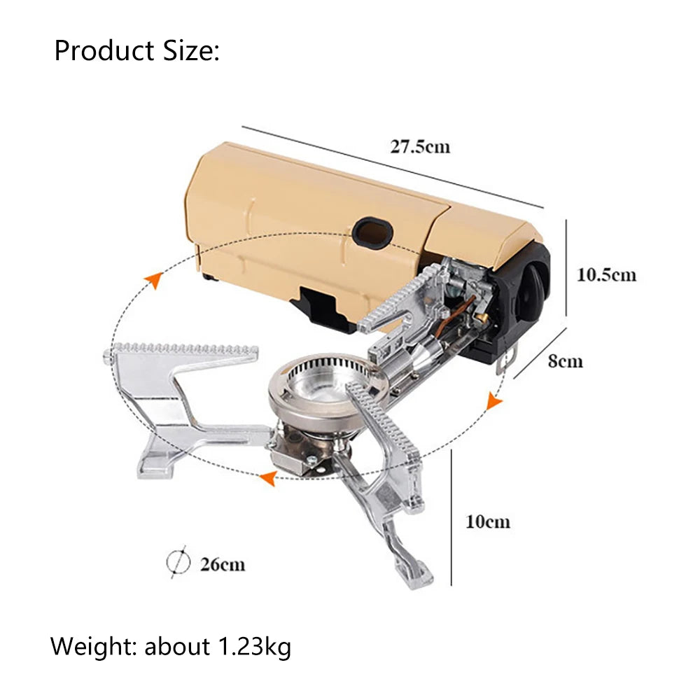 TARKA Camping Cassette Stove – Powerful 2600W Folding Gas Burner for Outdoor Adventures