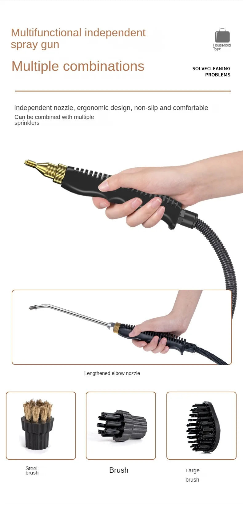 High-Temperature Steam Cleaner – Powerful Sterilization for Home, Kitchen, Car & More
