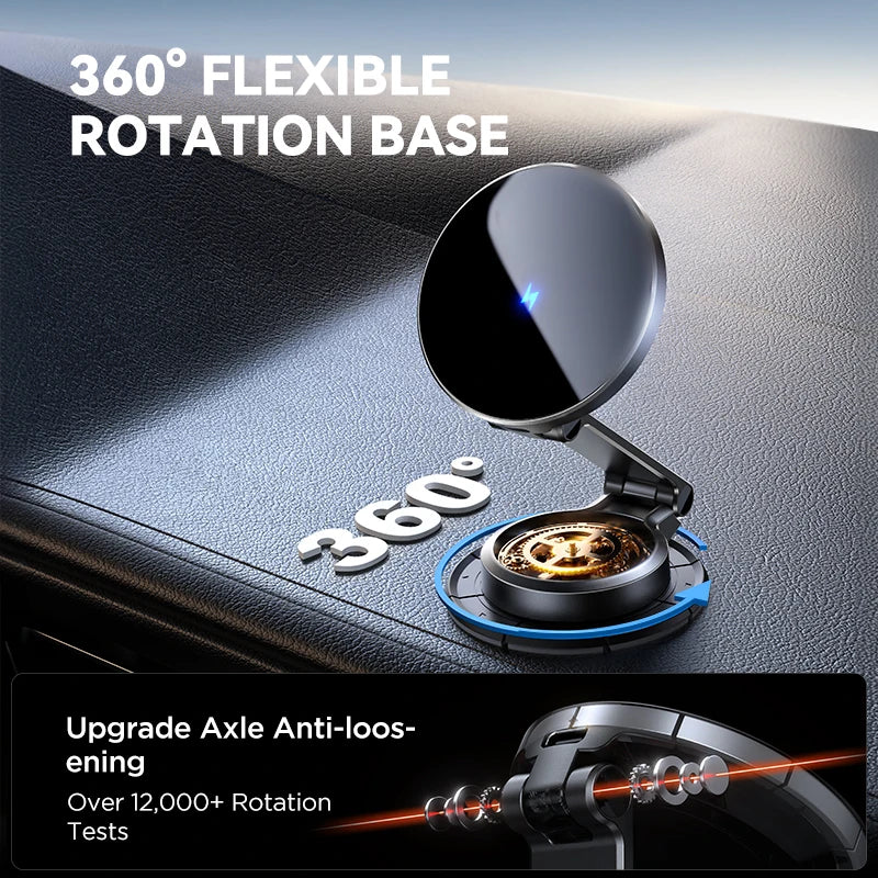 Joyroom Magnetic Wireless Car Charger – N55 Strong Magnet | 15W Fast Charging | 360° Rotation