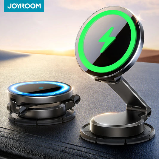 Joyroom Magnetic Wireless Car Charger – N55 Strong Magnet | 15W Fast Charging | 360° Rotation