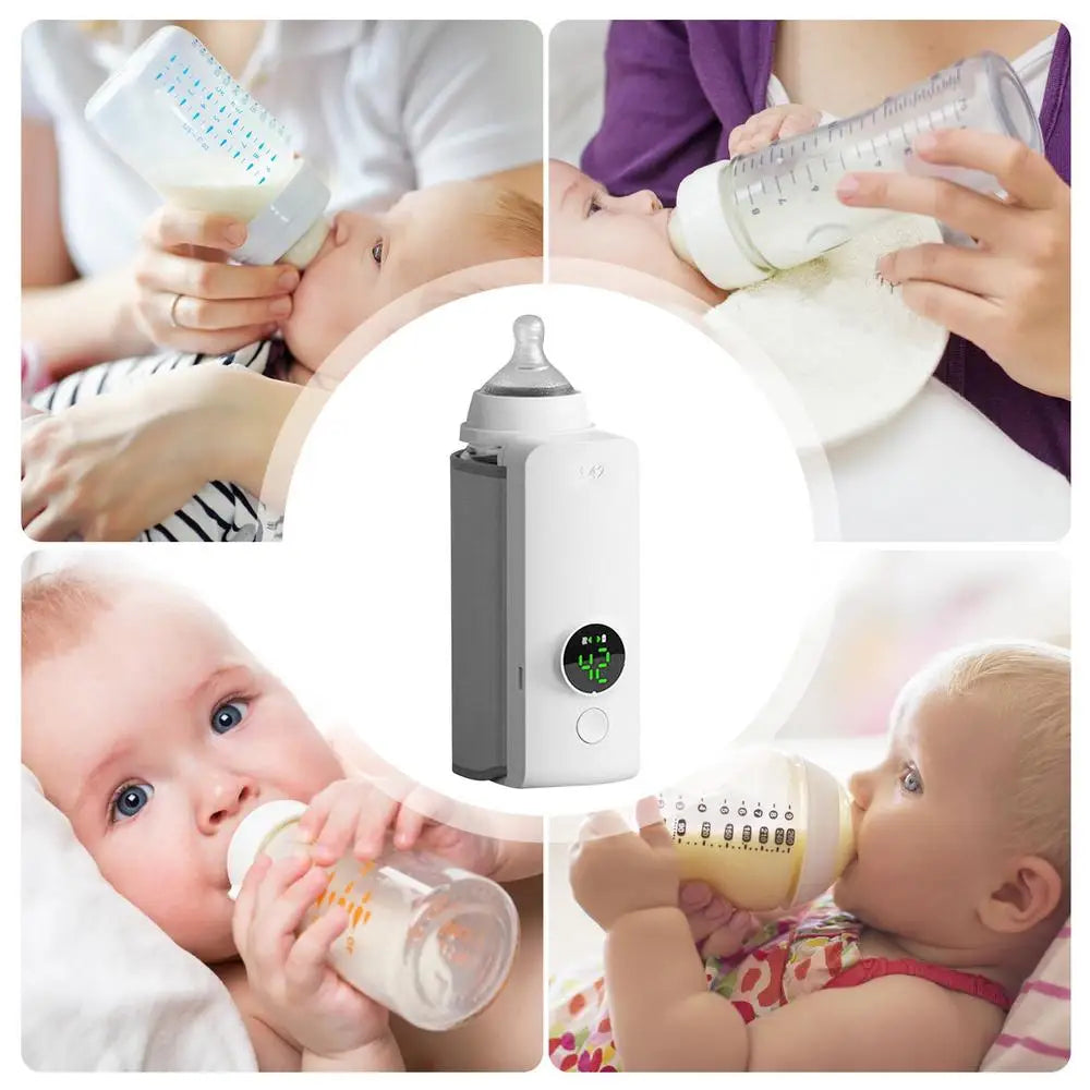 Portable USB Bottle Warmer – Wireless, Rechargeable Milk Warmer for On-the-Go Feeding